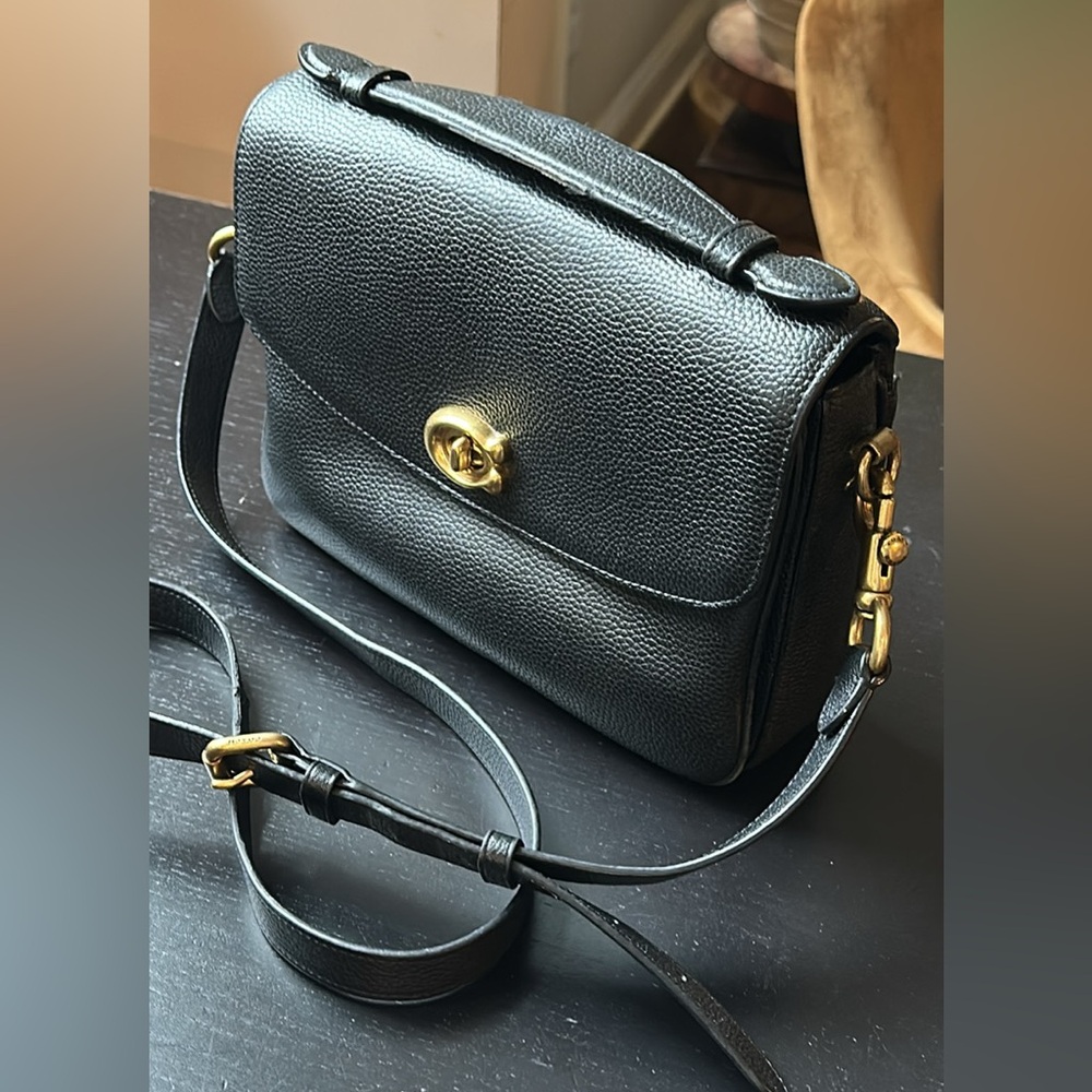 Coach Classic Cassie Black Leather Shoulder Bag